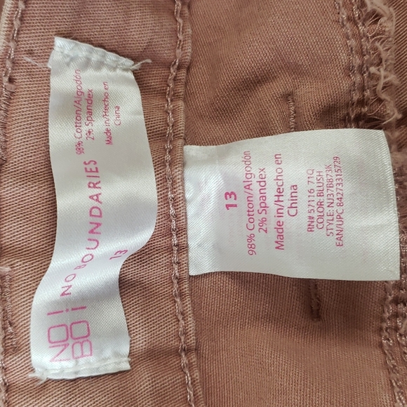 No Boundaries blush rose twill jeans pants Size 13 - Picture 5 of 6